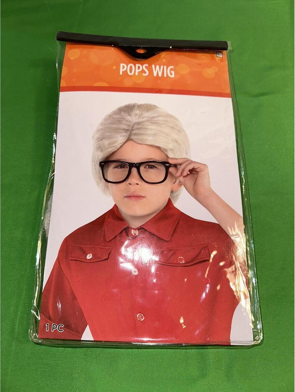 Pops Wig Halloween Theater Costumes Grandpa Dad Dress Up Fun One Size